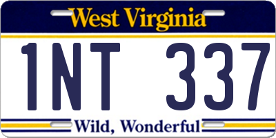 WV license plate 1NT337