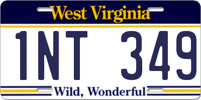 WV license plate 1NT349