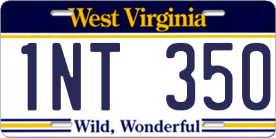 WV license plate 1NT350