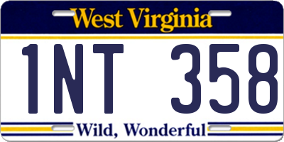 WV license plate 1NT358