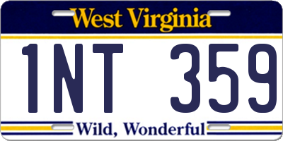 WV license plate 1NT359