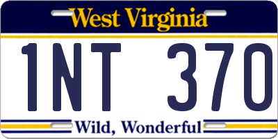 WV license plate 1NT370