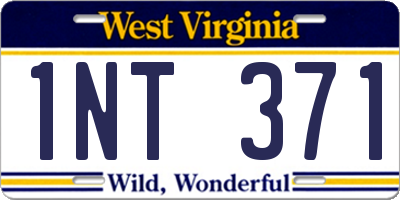 WV license plate 1NT371