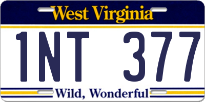 WV license plate 1NT377