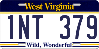 WV license plate 1NT379