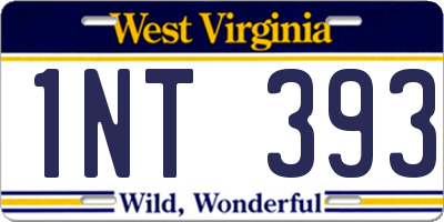 WV license plate 1NT393
