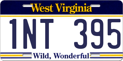 WV license plate 1NT395