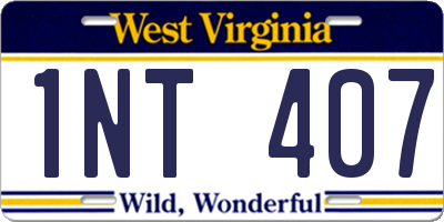 WV license plate 1NT407