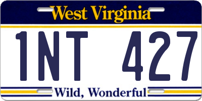 WV license plate 1NT427