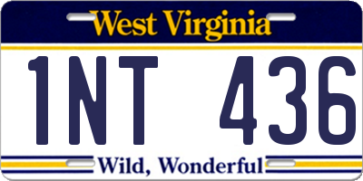 WV license plate 1NT436