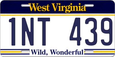 WV license plate 1NT439