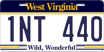 WV license plate 1NT440