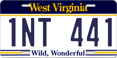 WV license plate 1NT441