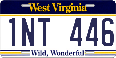 WV license plate 1NT446