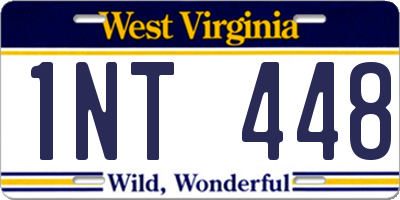WV license plate 1NT448