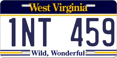 WV license plate 1NT459