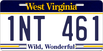 WV license plate 1NT461