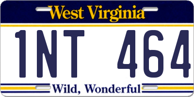 WV license plate 1NT464
