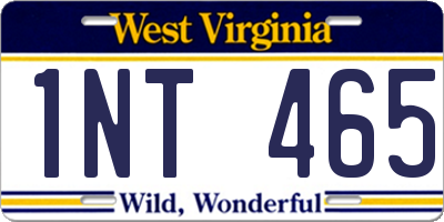 WV license plate 1NT465