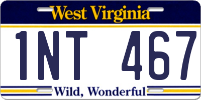 WV license plate 1NT467