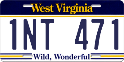 WV license plate 1NT471