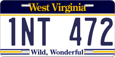WV license plate 1NT472