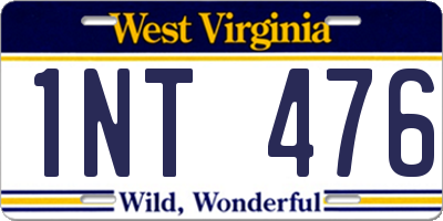 WV license plate 1NT476