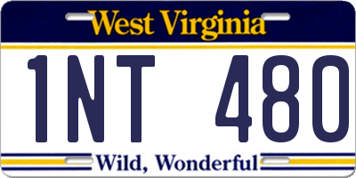 WV license plate 1NT480