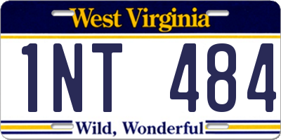 WV license plate 1NT484