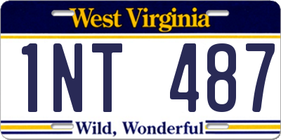 WV license plate 1NT487