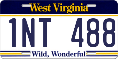WV license plate 1NT488