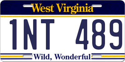 WV license plate 1NT489
