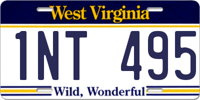 WV license plate 1NT495
