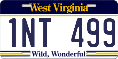 WV license plate 1NT499