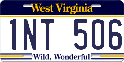 WV license plate 1NT506