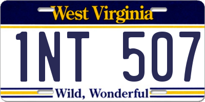 WV license plate 1NT507