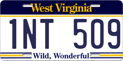 WV license plate 1NT509