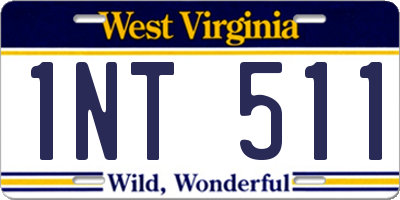WV license plate 1NT511