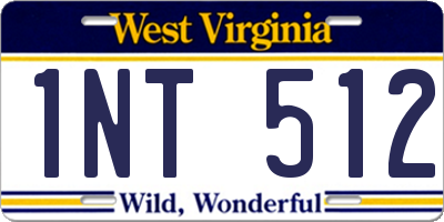 WV license plate 1NT512
