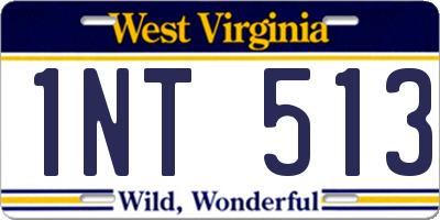 WV license plate 1NT513