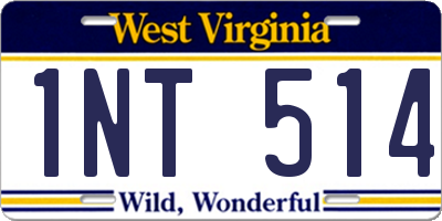 WV license plate 1NT514