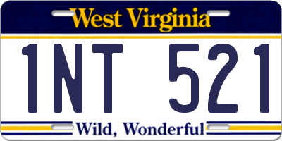 WV license plate 1NT521