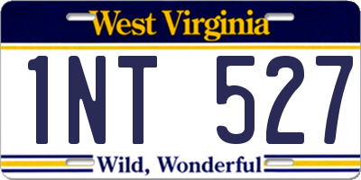 WV license plate 1NT527