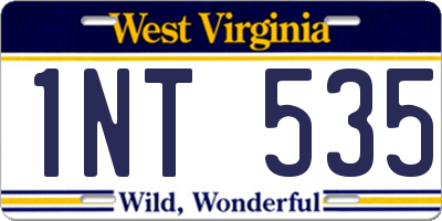 WV license plate 1NT535