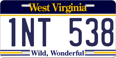 WV license plate 1NT538