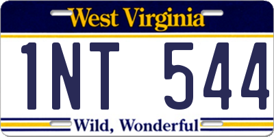 WV license plate 1NT544