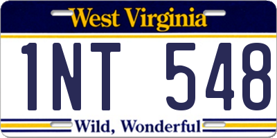 WV license plate 1NT548