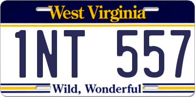 WV license plate 1NT557