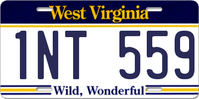 WV license plate 1NT559