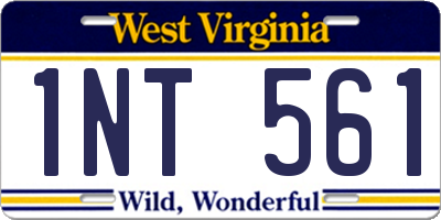 WV license plate 1NT561